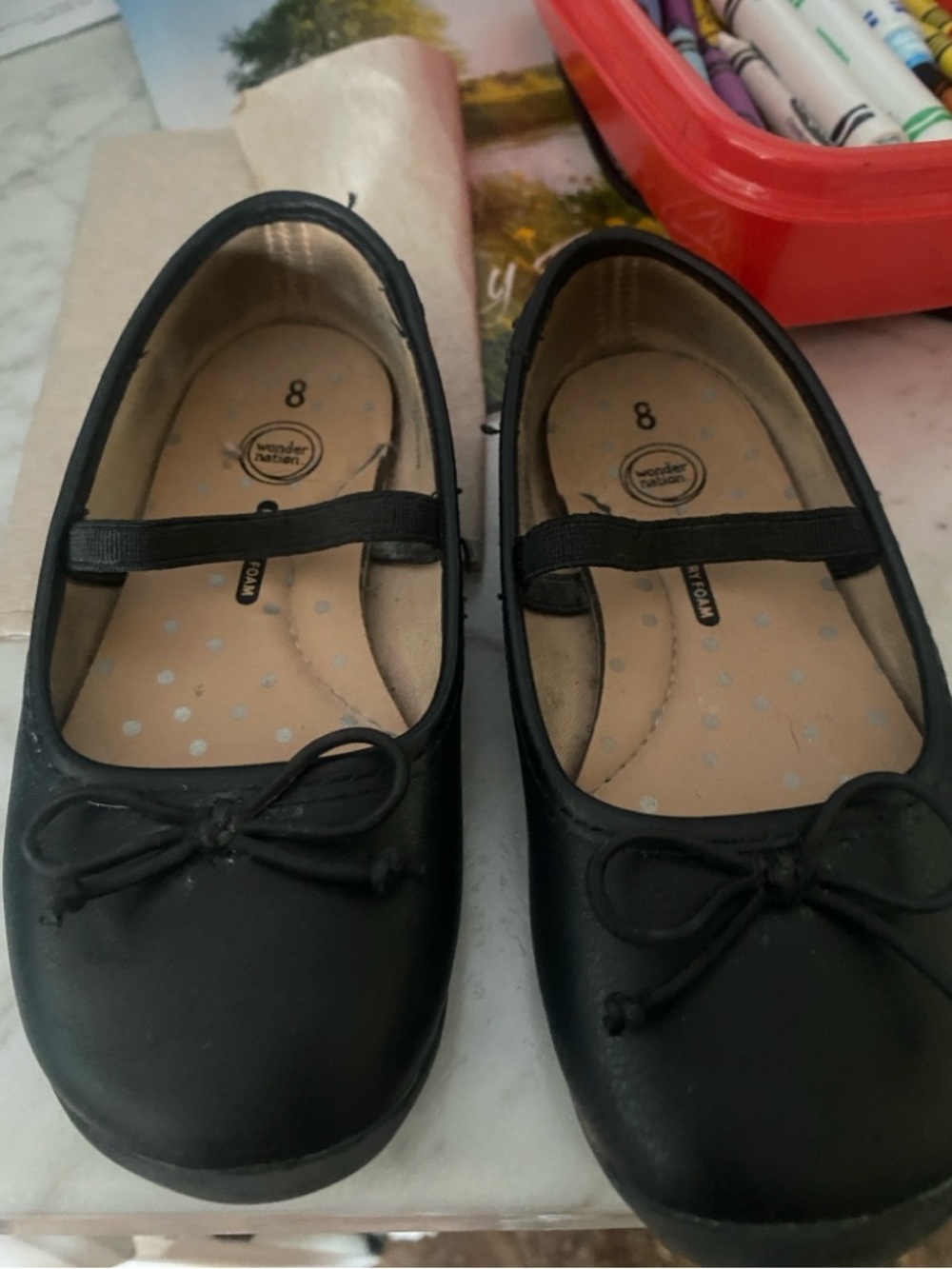 wonder nation Black Girls Mary Jane Ballet Flats